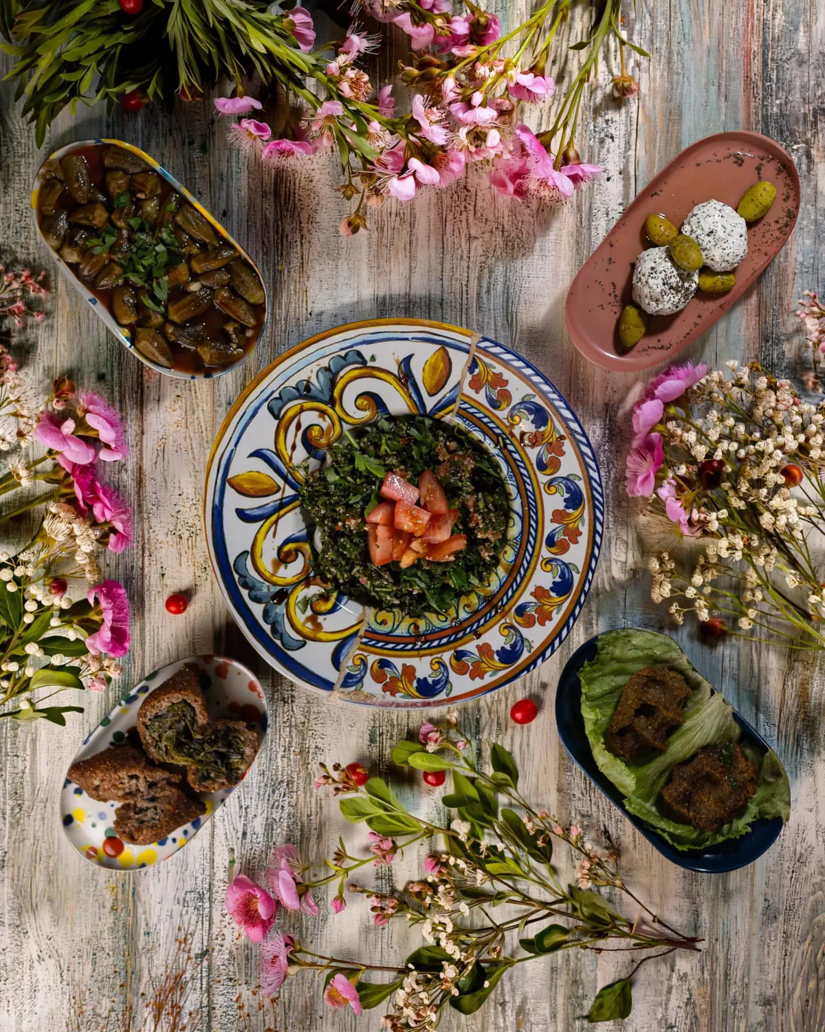 Tabbouleh tra i fiori